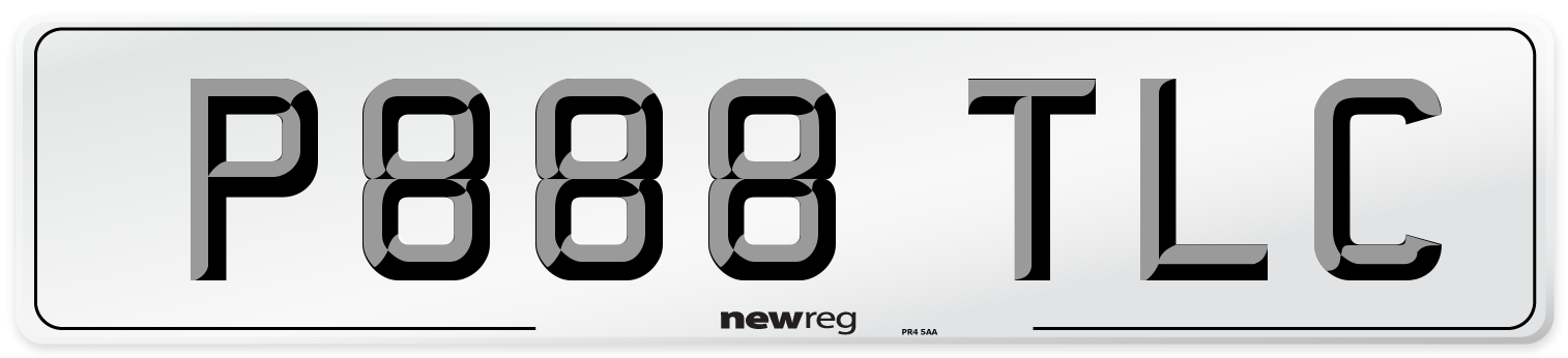 P888 TLC Number Plate from New Reg